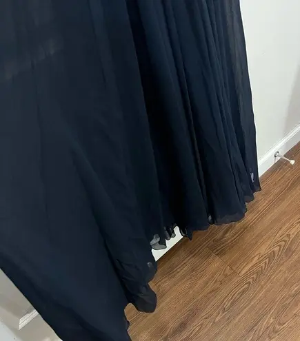 Badgley Mischka Navy Blue Ballerina Gown Size 0 US $1,100