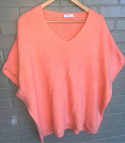 Yolly Italy Coral Alpaca Loose Fit Slouchy Pullover Sweater L Orange Size L