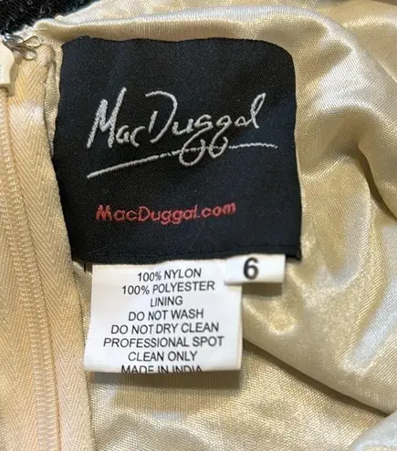 Mac Duggal embellished sequins ombré color long gown with slit style 5064 size 6 - Image 15