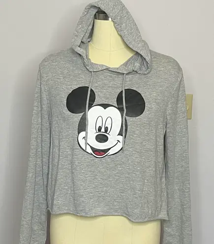 Disney Mickey Mouse Cropped Jersey Hoodie