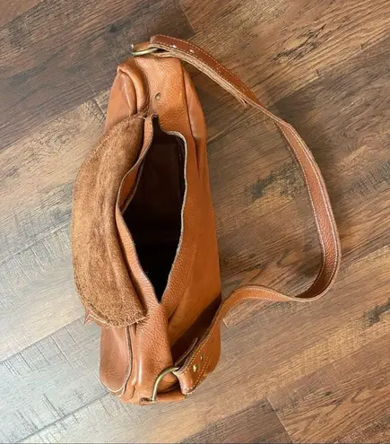 Custom made leather saddle bag