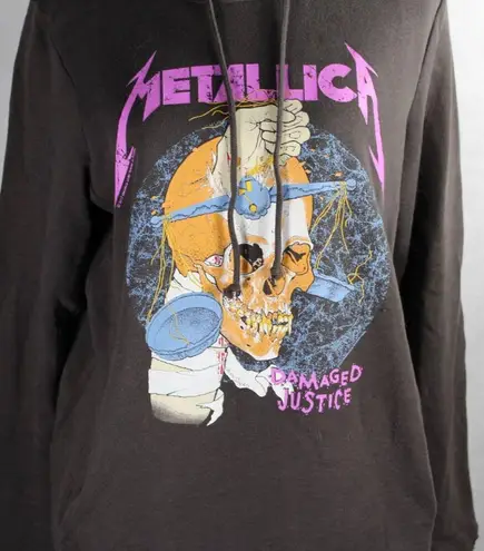 Divided Rare Metallica Damaged Justice Hoodie Women's Medium Dark Gray Limited Edition