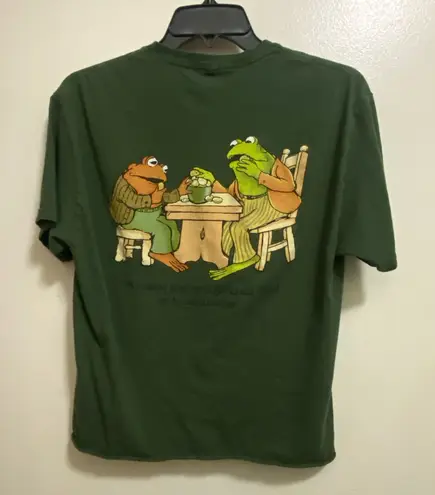 Frog and Toad Womens Green Crop Graphic Tee T Shirt M 36” We Must Stop Eating Size M