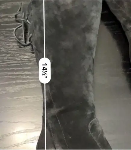 Born Cotto Tall Black Suede Western Riding Boots Size 6 wide calf