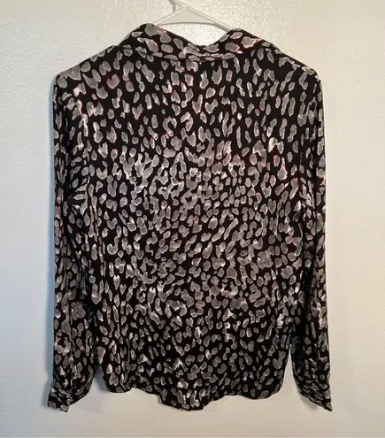 Story Bronx Top Leopard Print Black Gray