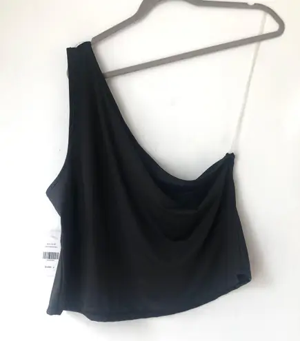 Fashion to figure Kya Black One Shoulder Crop Tank Plus Size 2XL NWT