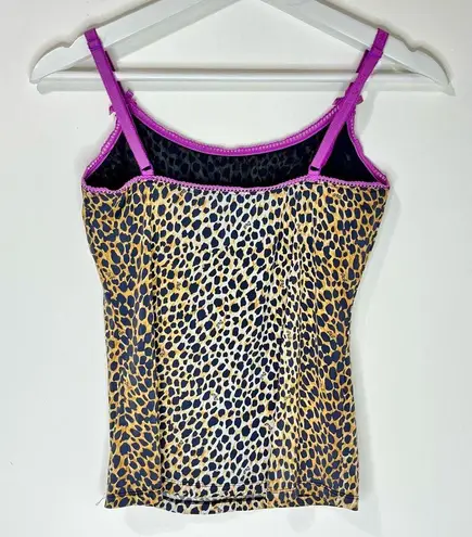 Dolce & Gabbana  Leopard Animal Print Purple Straps Tank Top Camisole D&G Charms