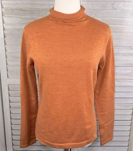 Brooks Brothers 346 Merino Wool Blend Turtleneck Sweater Pumpkin-Medium