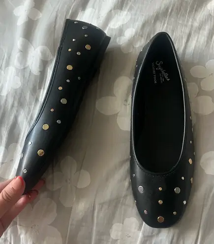 Seychelles  Anthropologie black Jamie square toe flats shoes - Image 1