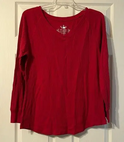 Cacique NWT Sleepwear Red Waffle Tee 18/20