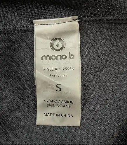 MONO B Black Gray White Ombré Leopard Mesh Leggings Small APH2595B