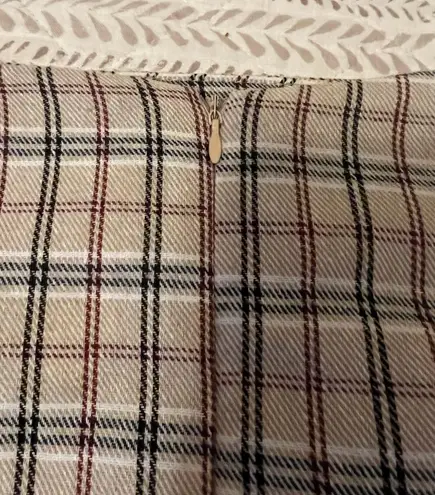 Plaid Tweed Skirt Black