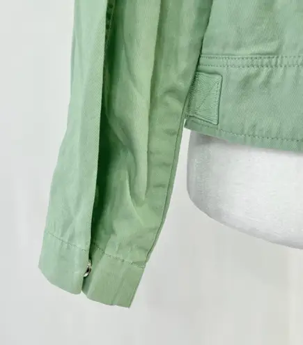 Treasure & Bond New Cotton Twill Lightweight Jacket Green Basil