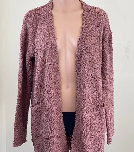 Ash Buttery Soft Popcorn Cardigan in Rose