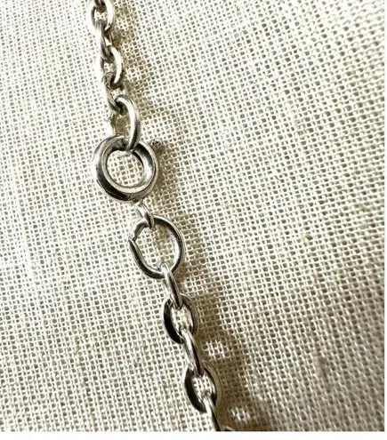 Vintage Avon Moon Magic Blue Cabochon Rhinestone Pendant necklace