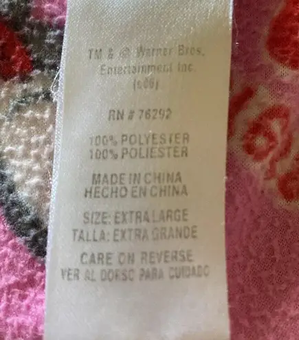 WARNER BROTHERS Playboy Penguin fleece pajama pants dressed to chill size XL Pink