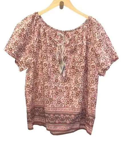 Faherty  Florence Boho Top Organic Cotton Tassel Blouse Size XS