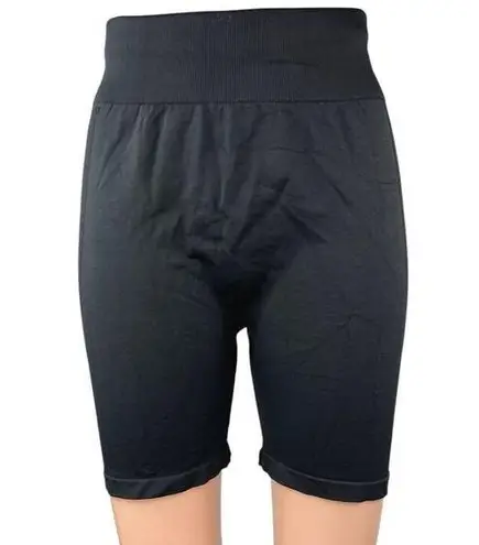 We Wore What Women's Black High Waist Athletic Biker Bike Running Shorts Size L