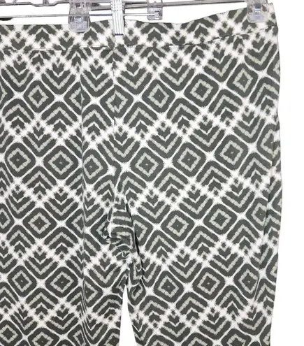 Denim & Co . Printed Jersey Slim Straight Leg Pant Dark Olive X-Large Petite NWOT