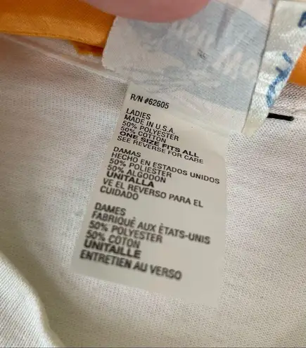 Vintage Brush Works Art to Wear Sunflower Hand Painted Tshirt Single Stitch Boho White Size XL