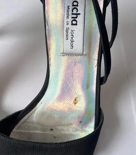 SACHA London Stappy Heel Womens Sandals Shoes Size 7B Black Stiletto WhimsiGoth