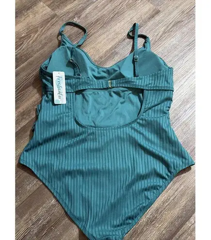 Freshwater One Piece Preppy Green Belted Swimwear Bathing Suit Preppy Swim NEW Size XXL