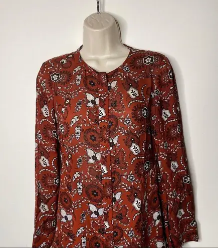 ALC Frank A.L.C Randi Mini Button front Dress Floral print Henna, Black, & White