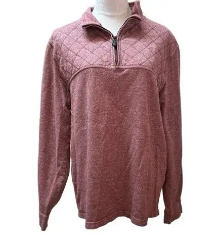 Banana Republic  Burgundy Long Sleeve 3/4 Zip Front Top Jacket Size XL