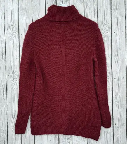 Sweet Romeo Sweater Women’s Size Small Red Abstract Rib Turtleneck Tunic NWOT