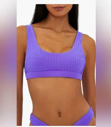 Beach Riot BIKINI TOP PEYTON RIBBED BIKINI TOP SIZE X-SMALL $98