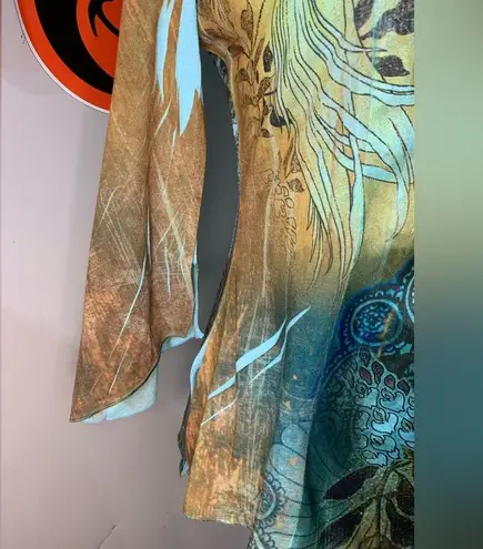 B.L.E.U. Petites Colorful Boho Top Size undefined