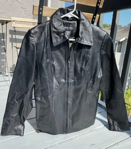 New York & Co. Black Leather Jacket