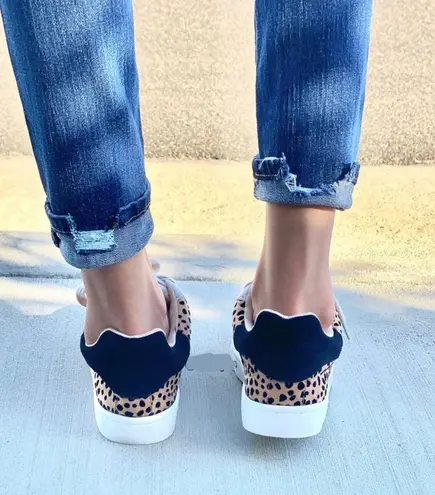 Leopard Faux Suede Star Sneaker Multi Size 5.5