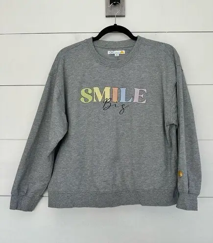 C&C California Women’s Gray Medium Smile Big Sweatshirt