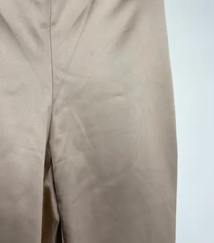 Babaton ARITZIA Ten by Sundance High waisted flared satin pants TAUPE Size 4