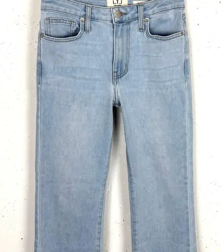 Letter To Juliet Womens Sicily Scissor Cut Jeans Cropped Flare Mid Rise Size 24 Blue