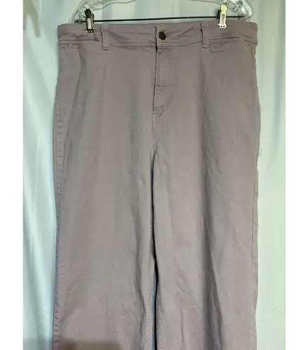 DIP Women's Size 16 Cropped Wide Leg Pants Jeans Lavender Casual Comfort Purple