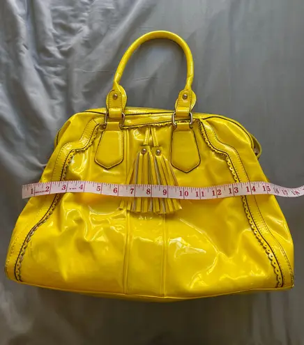 Melie Bianco Vegan Leather Shoulder Bag Purse Yellow