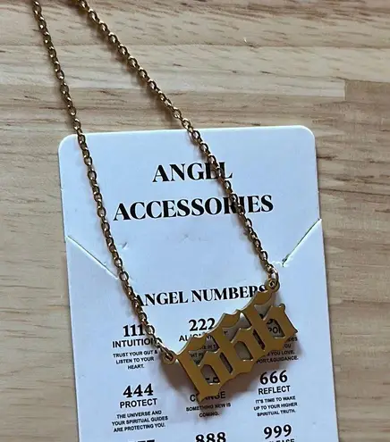 Angel Number Necklace Gold
