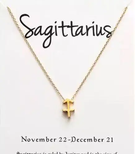 🆕Sagittarius Zodiac Pendant Necklace Gold