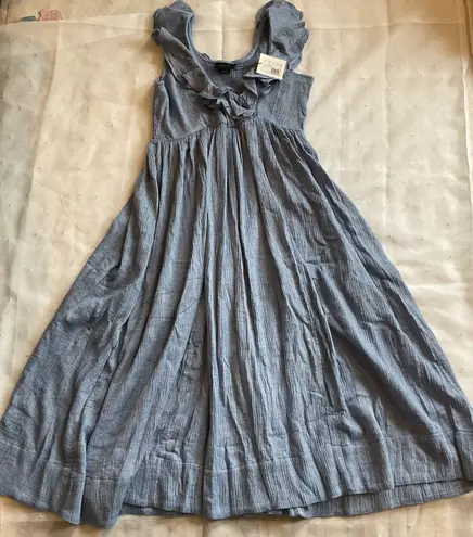 Cotton Blue NWT HATCH The Sarah midi Dress SZ4 bust up to 46in