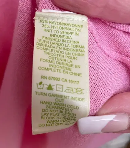 Sigrid Olsen Sleeveless Top Pink With Rhinestone Accents Petite Medium Y2K