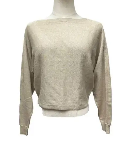 LAUREN RALPH LAUREN Women’s P XS Tan Dolman Sleeve Crop Knit Top Sweater Blouse