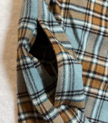 Norton Mcnaughton Petites Western Plaid Flannel Button Up Shirt Jacket Size PL