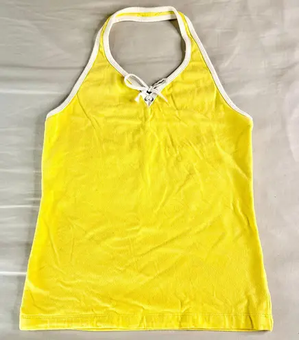 Y2K Yellow Halter Neck Tank Top XS