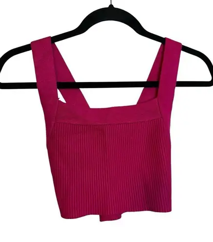 House of Harlow Hot Pink Knit Sweater Cropped Top