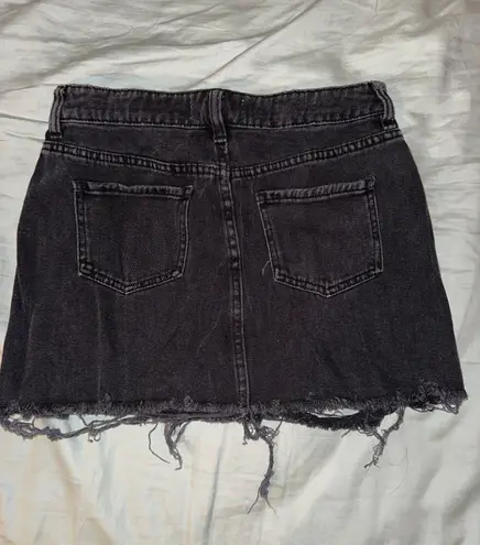 PacSun Black Ripped Denim Skirt