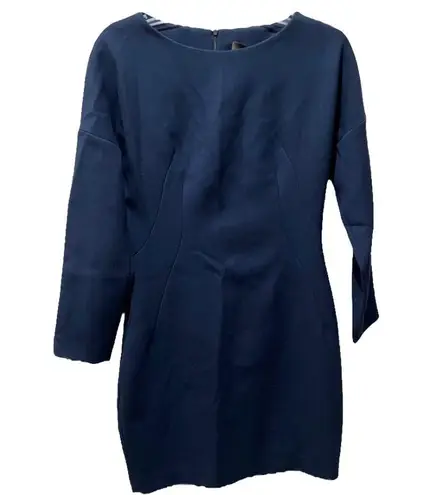 l*space Italian  Style Concept Structured Navy Blue Cocktail Dress Size 40 Italian