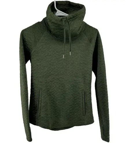 Marmot Annie Sweatshirt Quilted Cowl Neck Pockets Activewear Pullover Green S