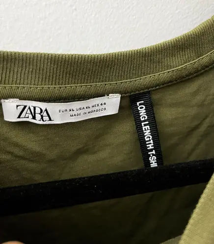 ZARA Olive Green Long Length Shirt